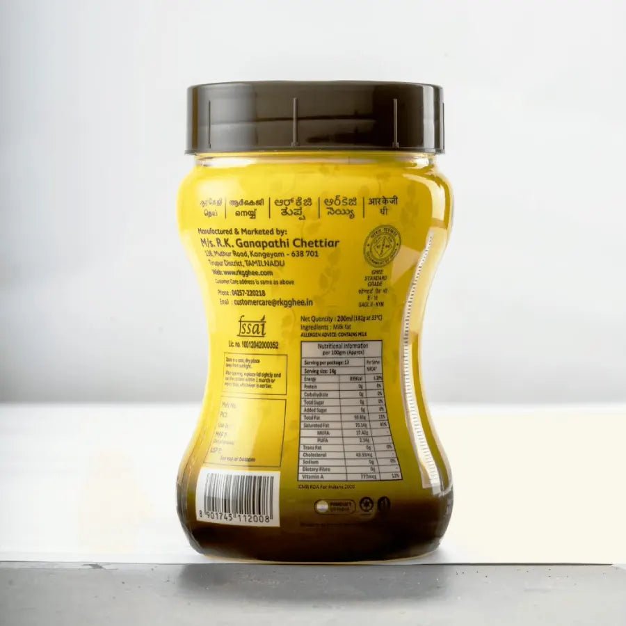 RAG Agmark cow ghee - 200ml - Oil - SS Brand Rice ®️