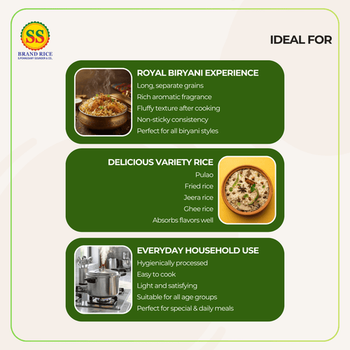 SS BRAND Basmati Rice - Biriyani Rice - SS Brand Rice