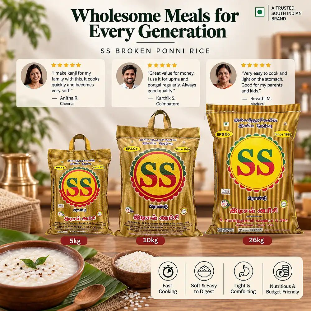 SS BRAND Broken Ponni Rice - Boiled Rice - SS Brand Rice