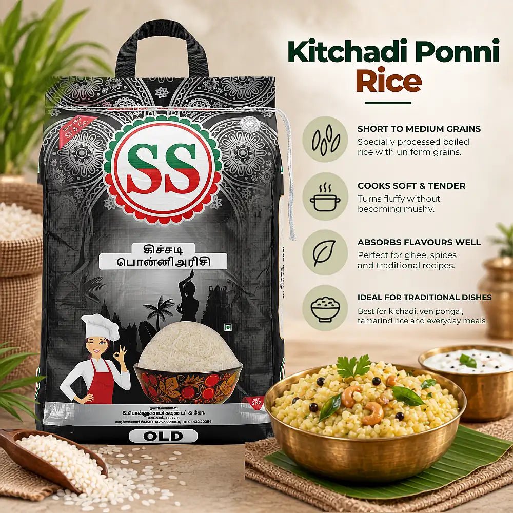 SS BRAND Kitchadi Ponni Rice - Boiled Rice - SS Brand Rice