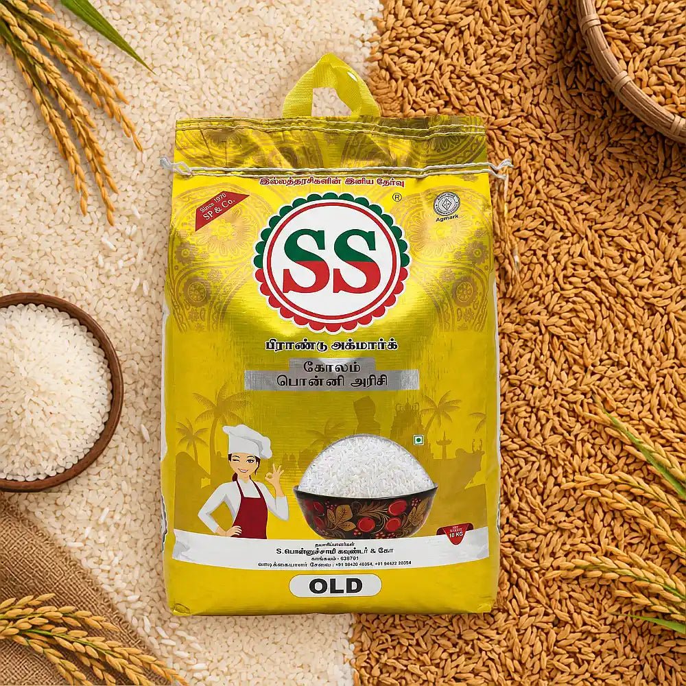 SS BRAND Kolam Ponni Rice - Boiled Rice - SS Brand Rice