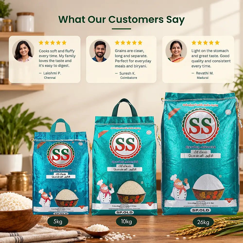 SS BRAND Premium Ponni Rice - Boiled Rice - SS Brand Rice