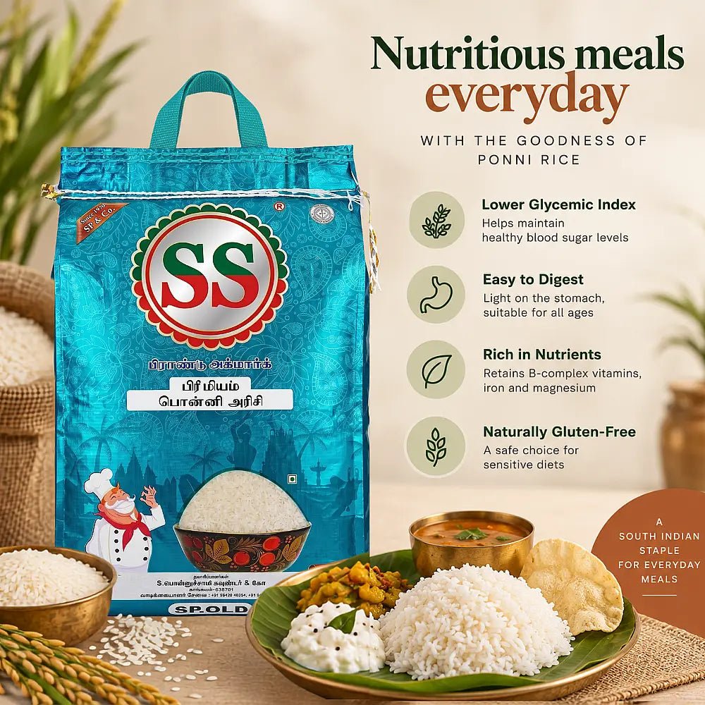 SS BRAND Premium Ponni Rice - Boiled Rice - SS Brand Rice
