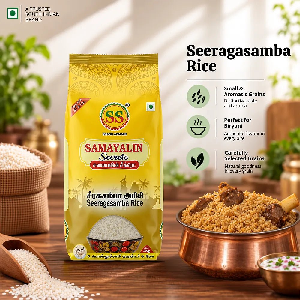 SS BRAND Seeragasamba Rice - Biriyani Rice - SS Brand Rice
